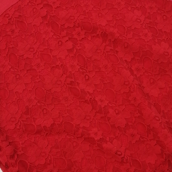 Bebe Red Lace Multi Halter Bustier Dress Bodycon - Picture 12 of 16